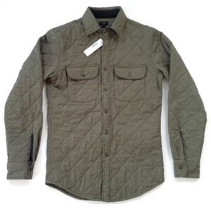 J CREW Mens Navy Quilted Shirt Jacket